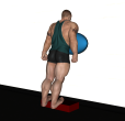 Calf Raise - Fitness Ball Wall